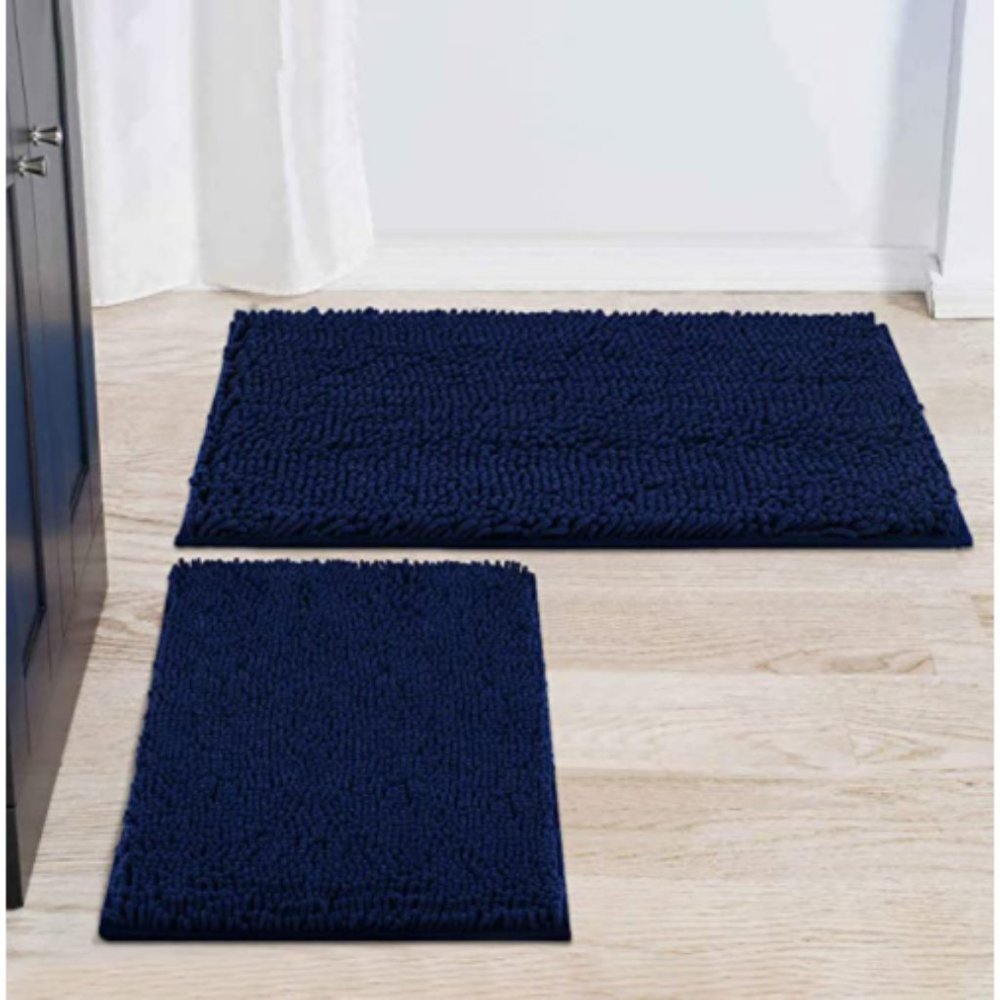 NEW! 2 Piece Chenille Bath Mat Set